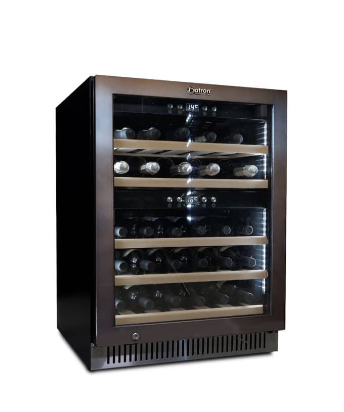 Wine Cooler 40 bottles dual temperature, black
