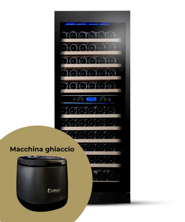 Cantinetta vino 116 bottiglie Design + Macchina ghiaccio 25Kg
